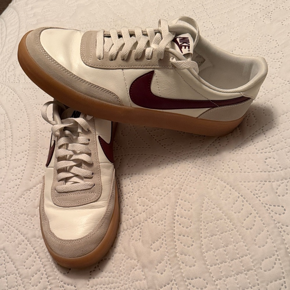 Nike Men's White and Burgundy Killshot Sneakers - Picture 3 of 4